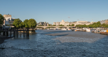 The River Thames and Blackfriars Bridge, London