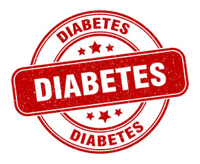 diabetes stamp. diabetes label. round grunge sign