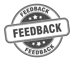 feedback stamp. feedback round grunge sign. label