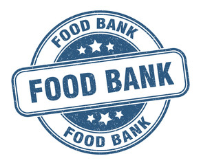food bank stamp. food bank round grunge sign. label