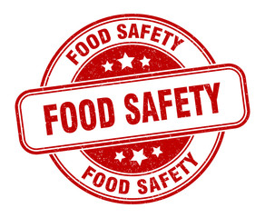 food safety stamp. food safety round grunge sign. label