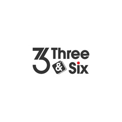 Number 36 logo. Number five logotype design. Vector illustration.