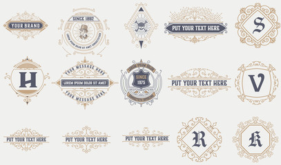 Set of Logos and banners. Vector Layered