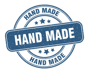 hand made stamp. hand made label. round grunge sign