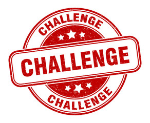 challenge stamp. challenge round grunge sign. label