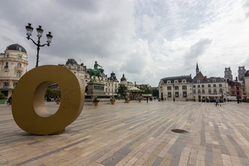 View of Orleans in Loire valley (France) - obrazy, fototapety, plakaty