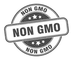 non gmo stamp. non gmo round grunge sign. label