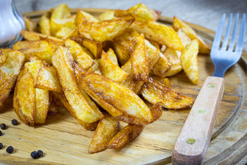 tas de frites fraîches françaises