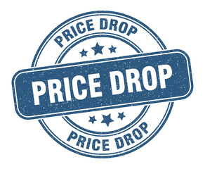 price drop stamp. price drop label. round grunge sign