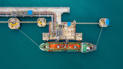 Ship tanker gas LPG, Aerial view Liquefied Petroleum Gas (LPG) tanker, Tanker ship logistic and...