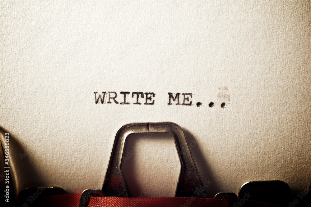 Fototapete write me... text