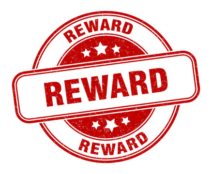reward stamp. reward round grunge sign. label