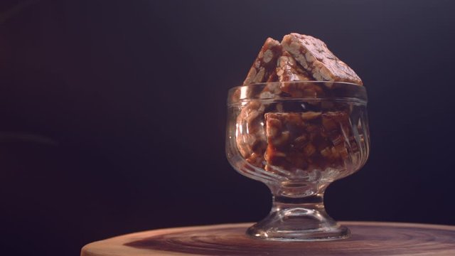 A traditional Brazilian sweet called pe de moleque. Made from peanuts and caramel