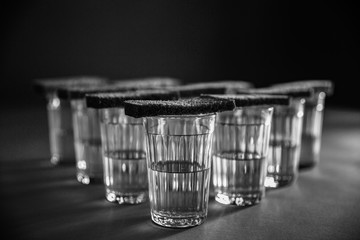 Glass of vodka with bread 29