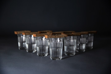 Glass of vodka with bread 26 