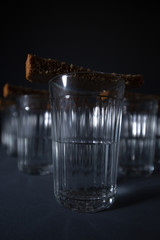 Glass of vodka with bread 13