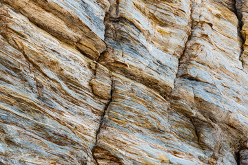 Colorful rocks with traces of erosion