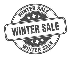 winter sale stamp. winter sale round grunge sign. label