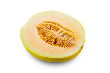 Cantaloupe fruit isolated