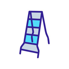 broken ladder icon vector. broken ladder sign. color symbol illustration