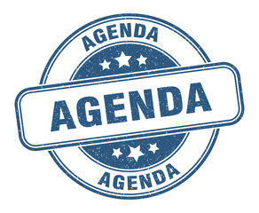 agenda stamp. agenda round grunge sign. label