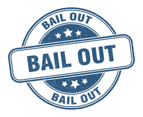 bail out stamp. bail out round grunge sign. label