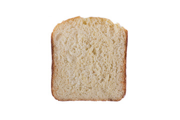 loaf of fresh hot white bread isolated on white background