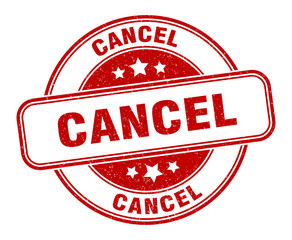 cancel stamp. cancel round grunge sign. label