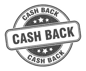 cash back stamp. cash back round grunge sign. label