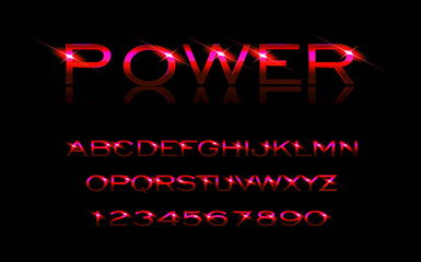 Power style font,