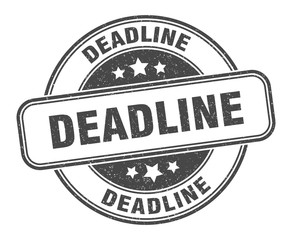 deadline stamp. deadline round grunge sign. label
