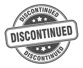 discontinued stamp. discontinued round grunge sign. label