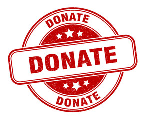 donate stamp. donate round grunge sign. label