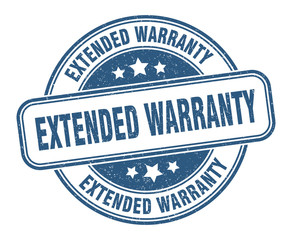 extended warranty stamp. extended warranty round grunge sign. label