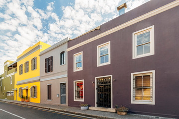 Colourful houses in the De  Waterkant neighbourhood of Cape Town, South Africa