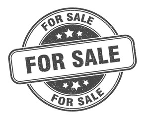 for sale stamp. for sale round grunge sign. label