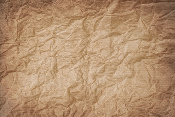 old wrinkled kraft paper background