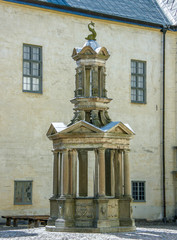 A monument inside the Kalmar Palace and Fortress in Sweden © João Figueiredo
