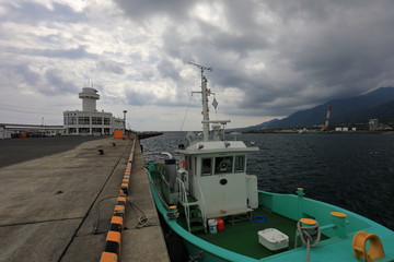 Naklejka premium ship in the port