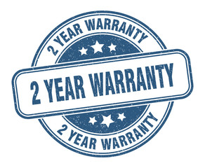 2 year warranty stamp. 2 year warranty round grunge sign. label