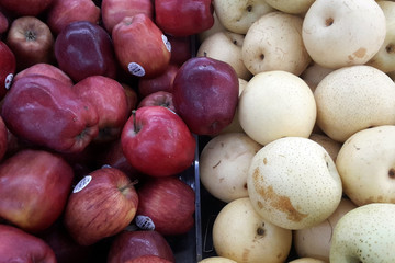 fruits display on the rack to sale