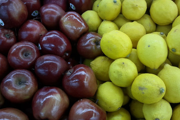 fruits display on the rack to sale