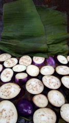 toasted eggplant burned on the grill