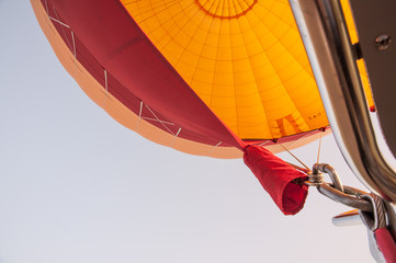 abstract inside view of a hot air ballon in morocco