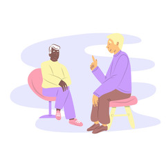 Healthcare concept of professional psychologist doctor consults in psychotherapy session or counsel diagnosis health.