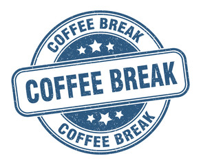 coffee break stamp. coffee break round grunge sign. label