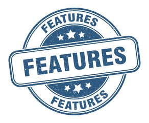 features stamp. features round grunge sign. label