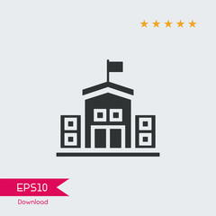 School icon. Vector Illustration