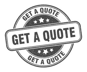 get a quote stamp. get a quote round grunge sign. label
