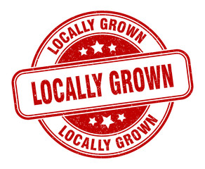 locally grown stamp. locally grown round grunge sign. label